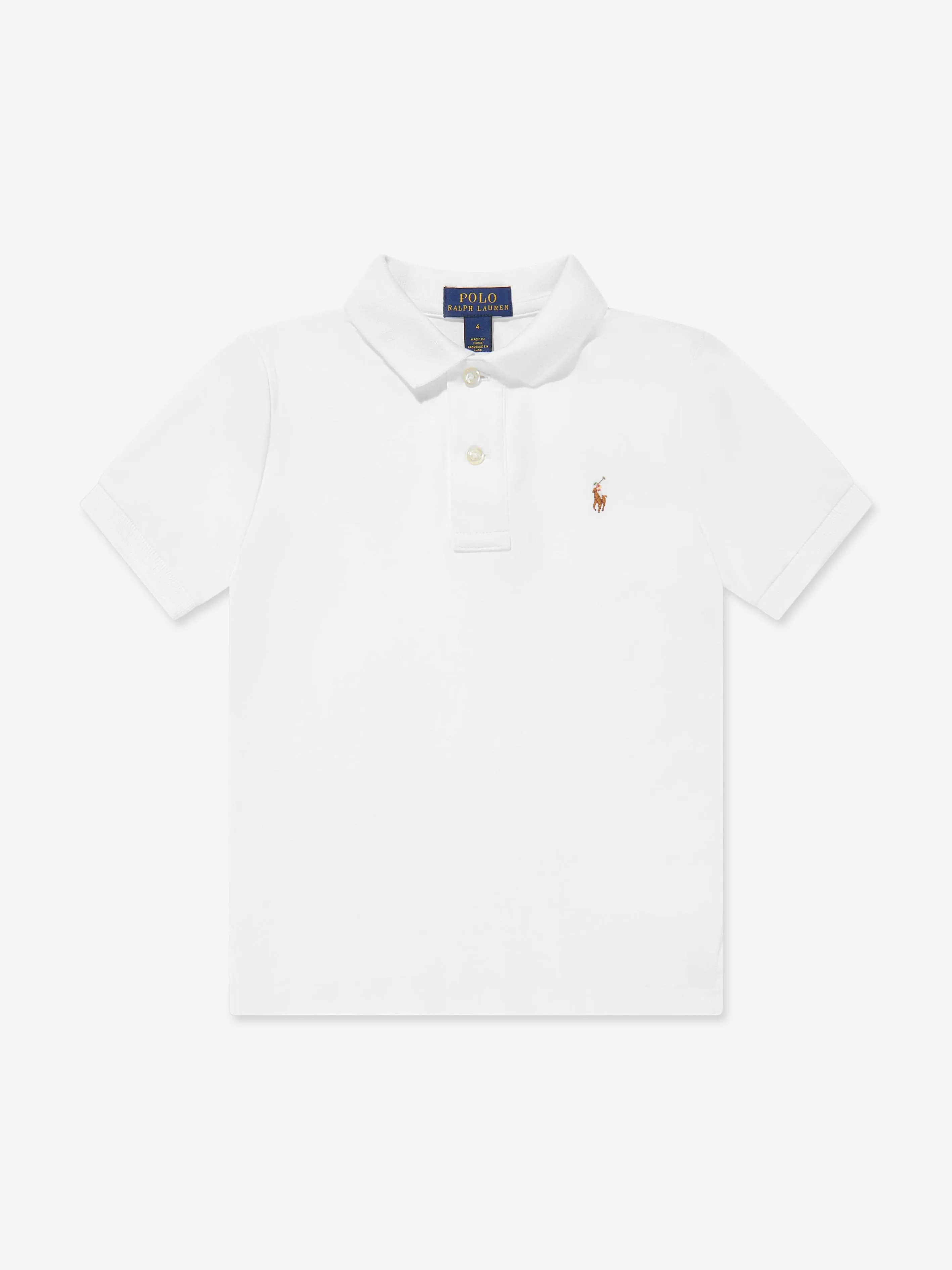 Ralph Lauren Boys Logo Polo Shirt in White