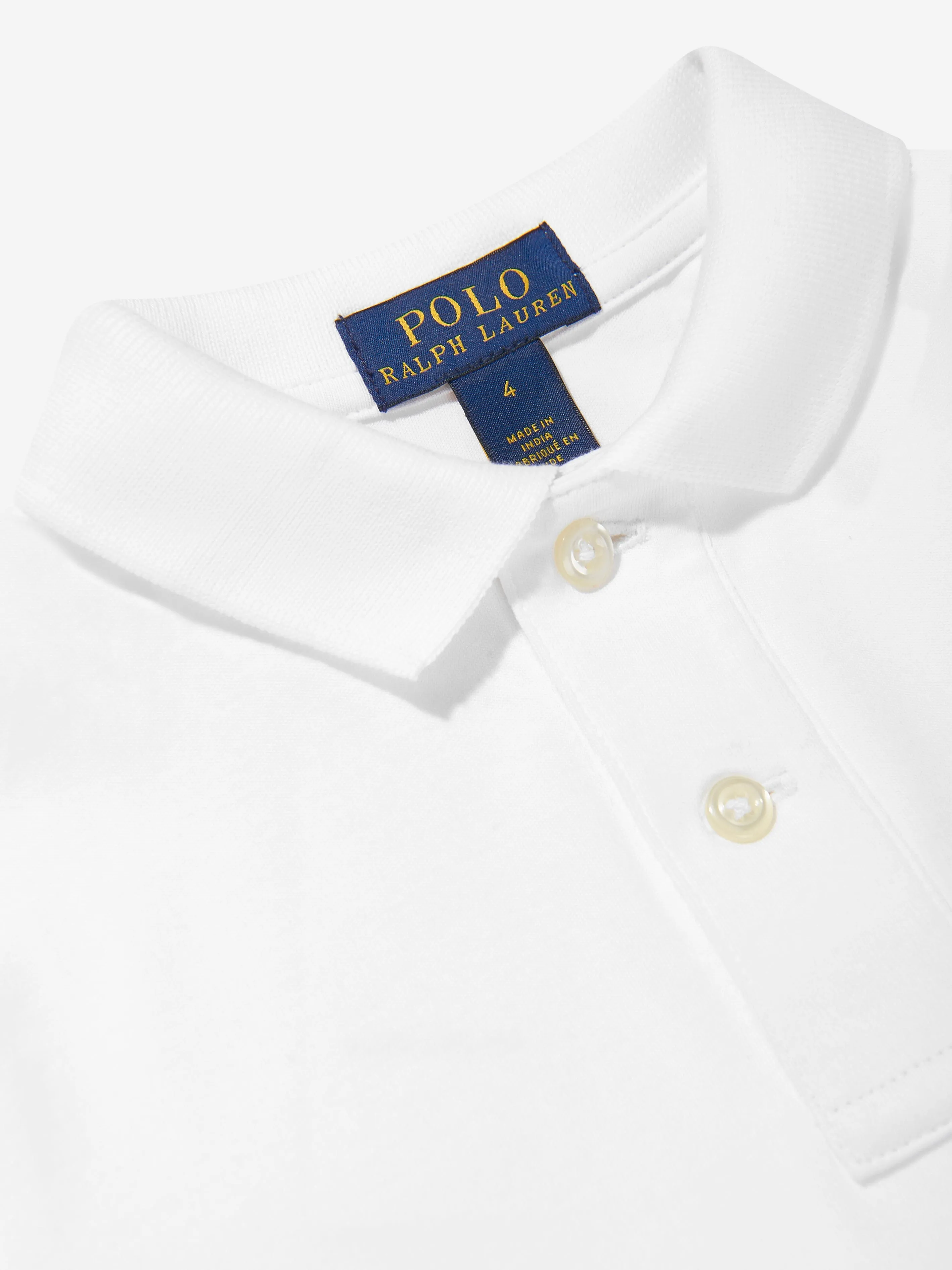 Ralph Lauren Boys Logo Polo Shirt in White