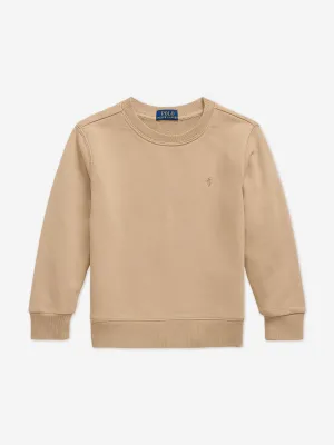 Ralph Lauren Boys Logo Sweatshirt in Beige
