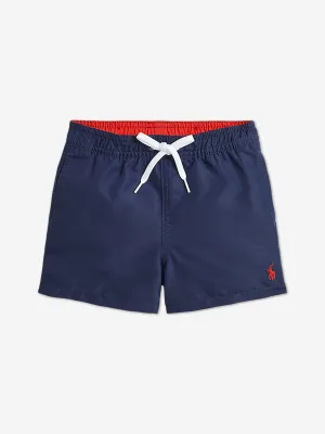 Ralph Lauren Boys Logo Swim Shorts in Navy