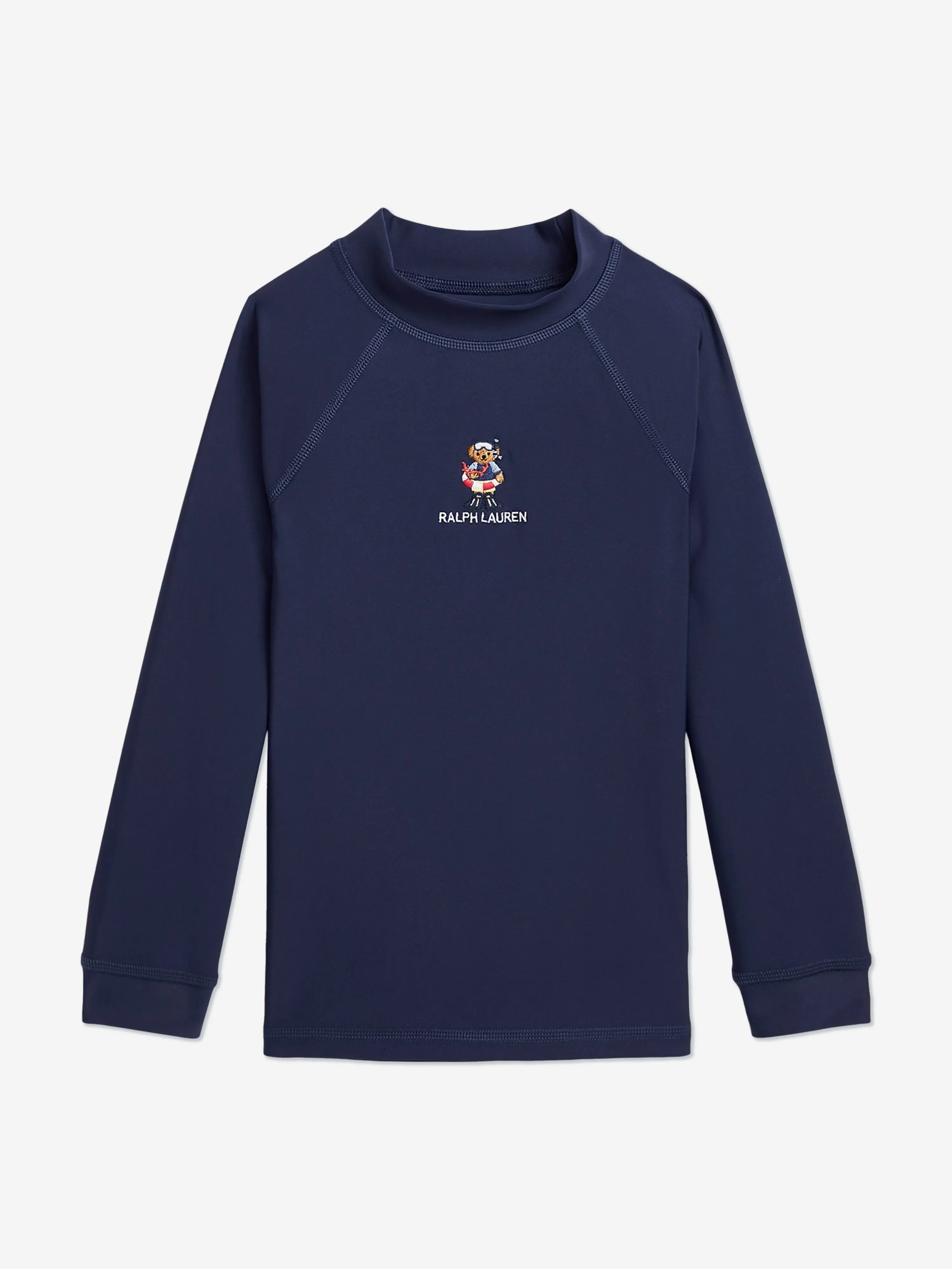 Ralph Lauren Boys Polo Bear Performance Rash Guard in Navy