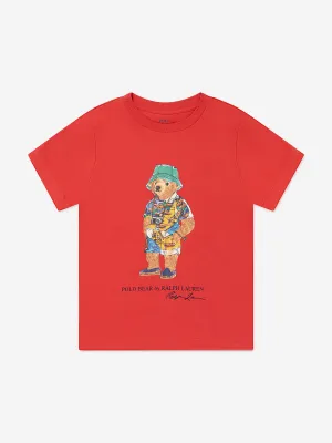 Ralph Lauren Boys Polo Bear T-Shirt in Orange
