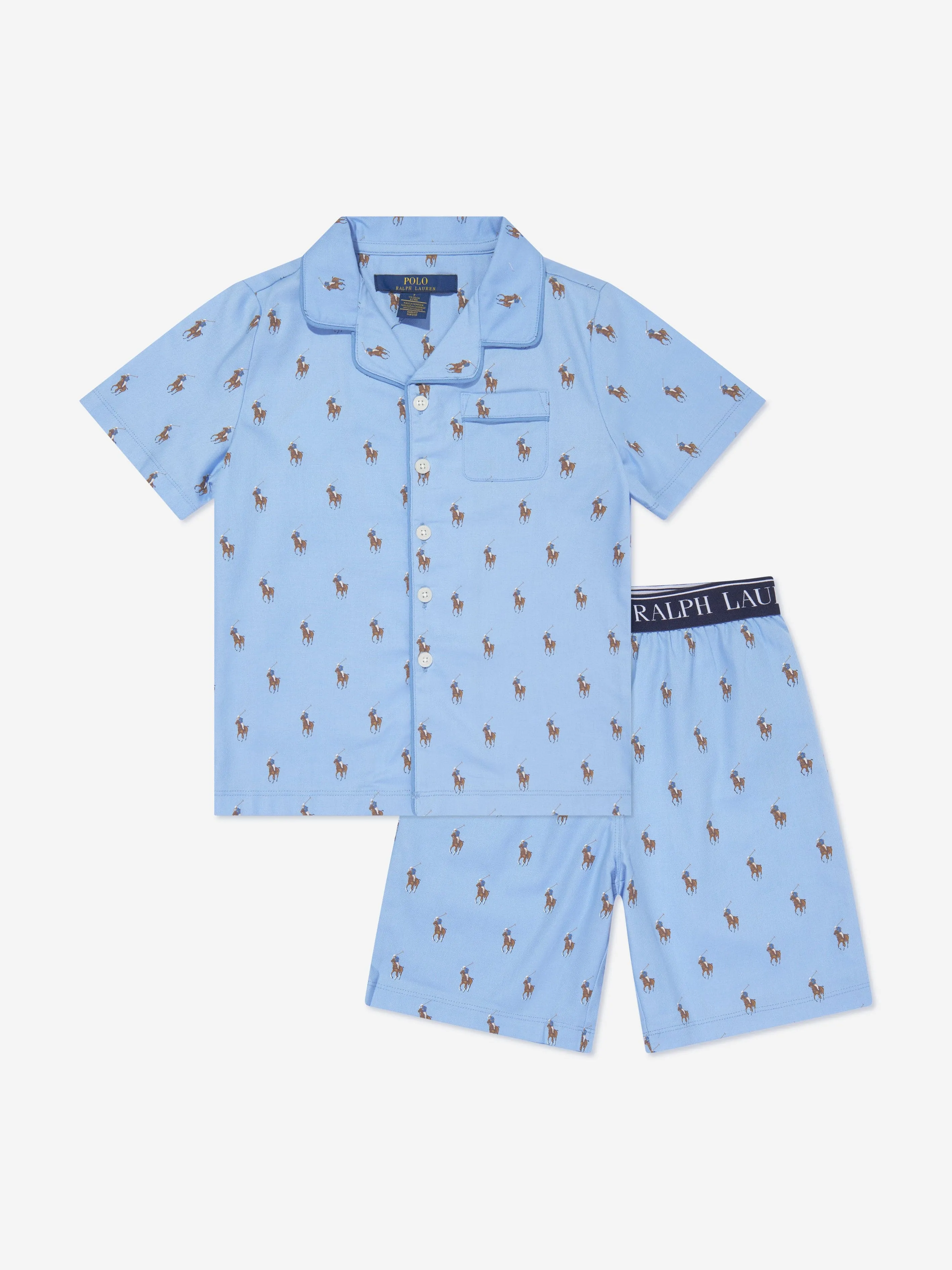 Ralph Lauren Boys Pyjamas Short Set in Blue