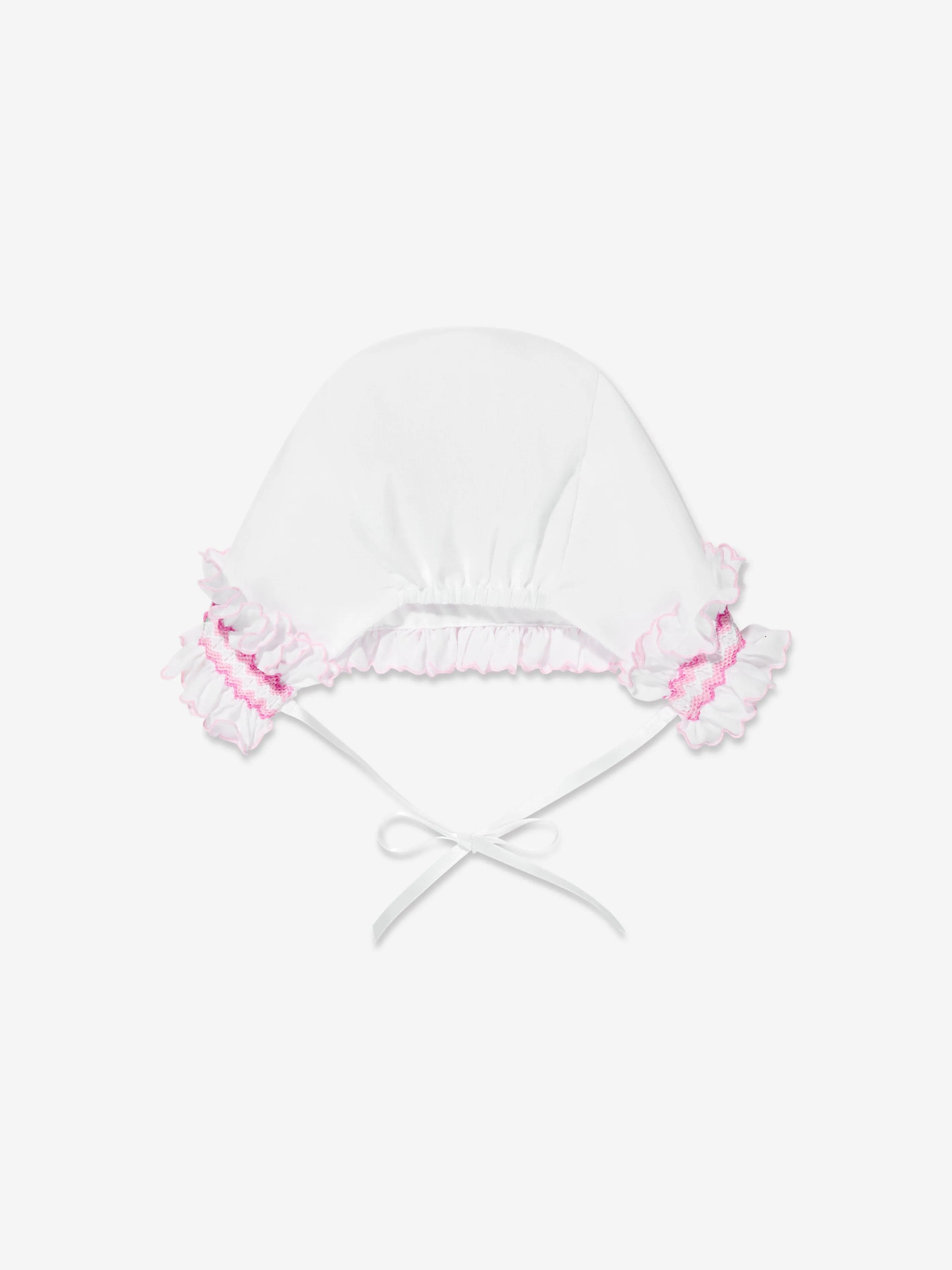Sarah Louise Baby Girls Bonnet in White