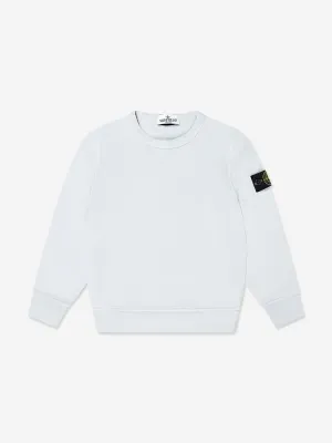 Stone Island Boys Logo Sweatshirt in Blue