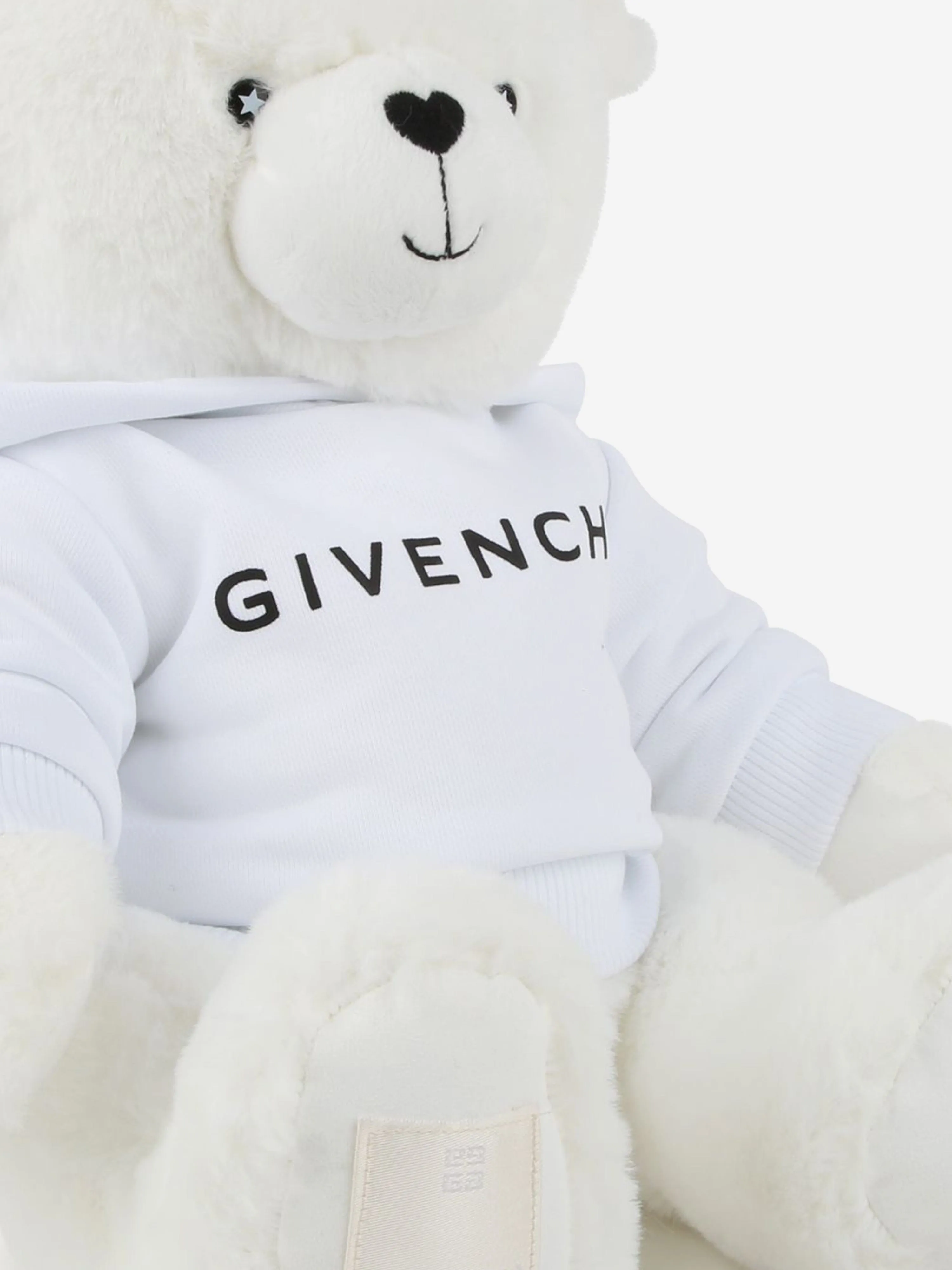 Teddy Soft Toy with Logo Hoodie in White
