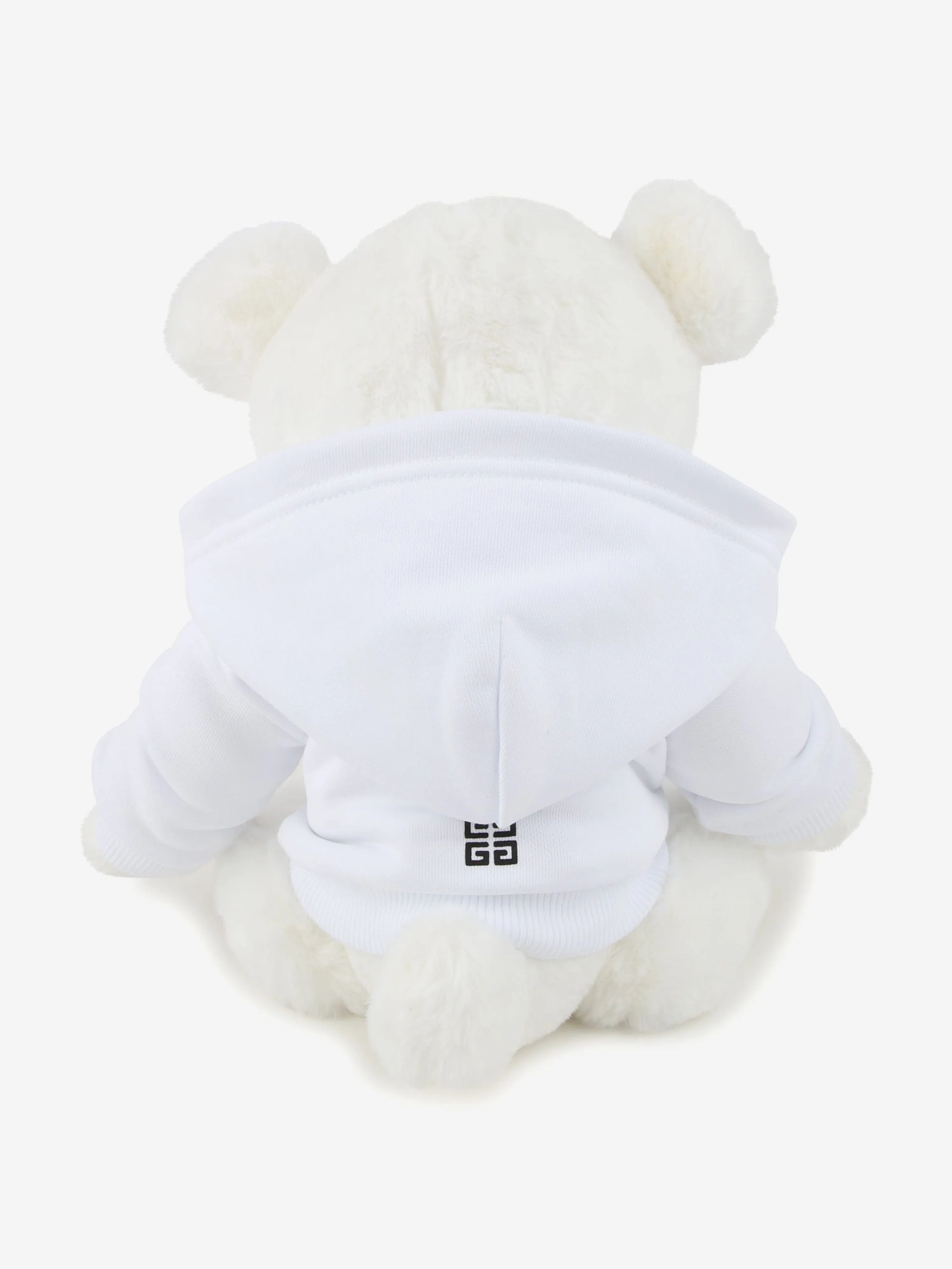 Teddy Soft Toy with Logo Hoodie in White