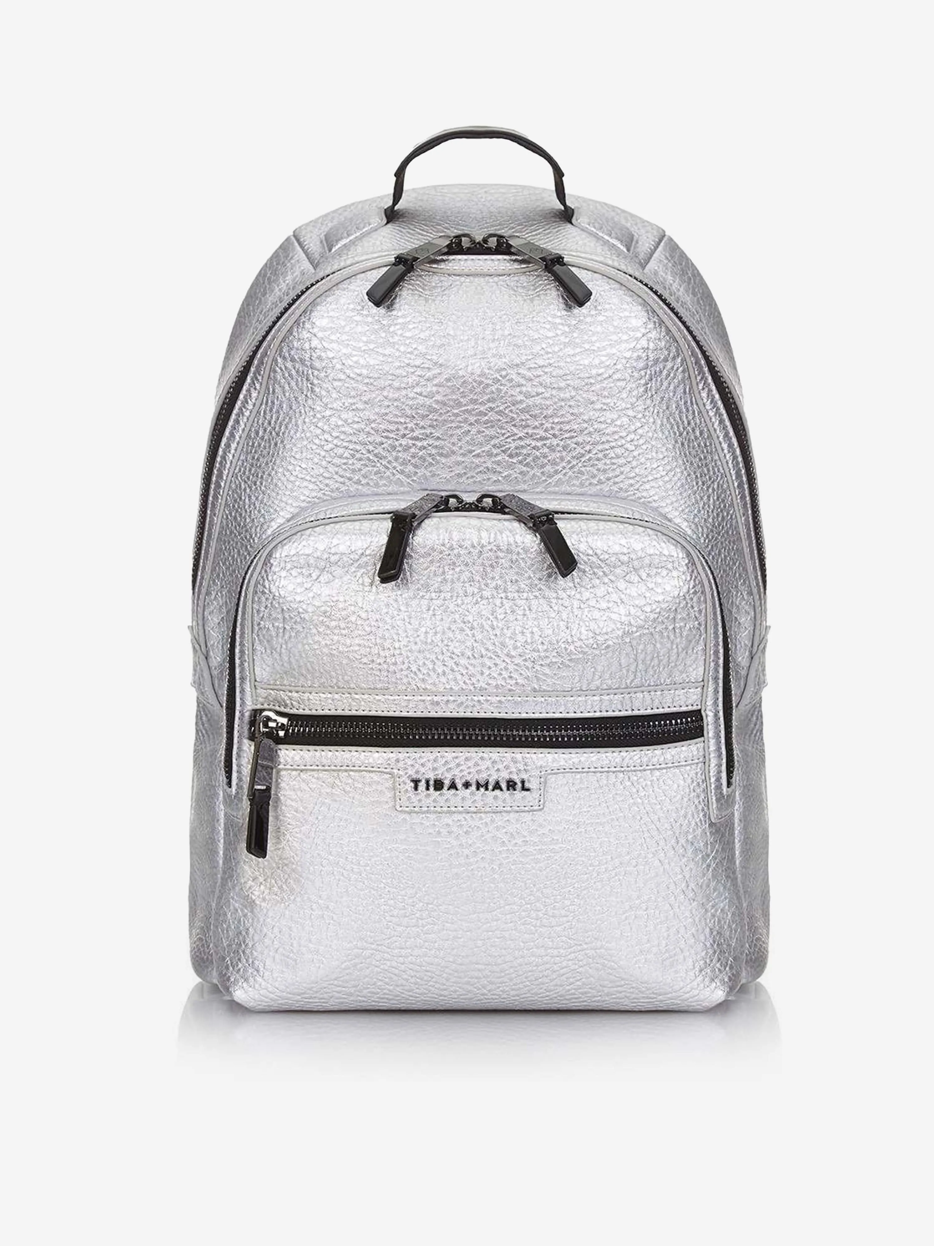Tiba   Marl Baby Elwood Changing Backpack in Silver (42cm)