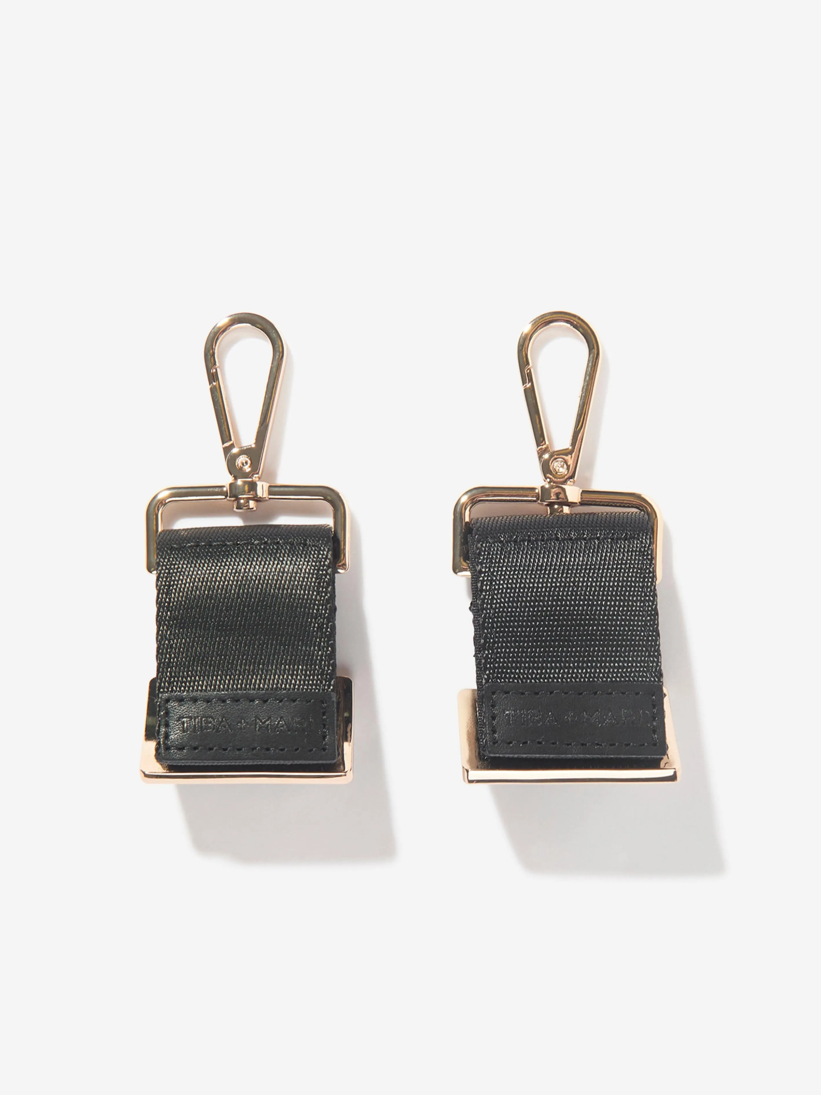 Tiba   Marl Baby Stroller Clips in Black/Gold