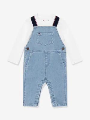Tommy Hilfiger Baby Boys Denim Dungaree Set in Blue