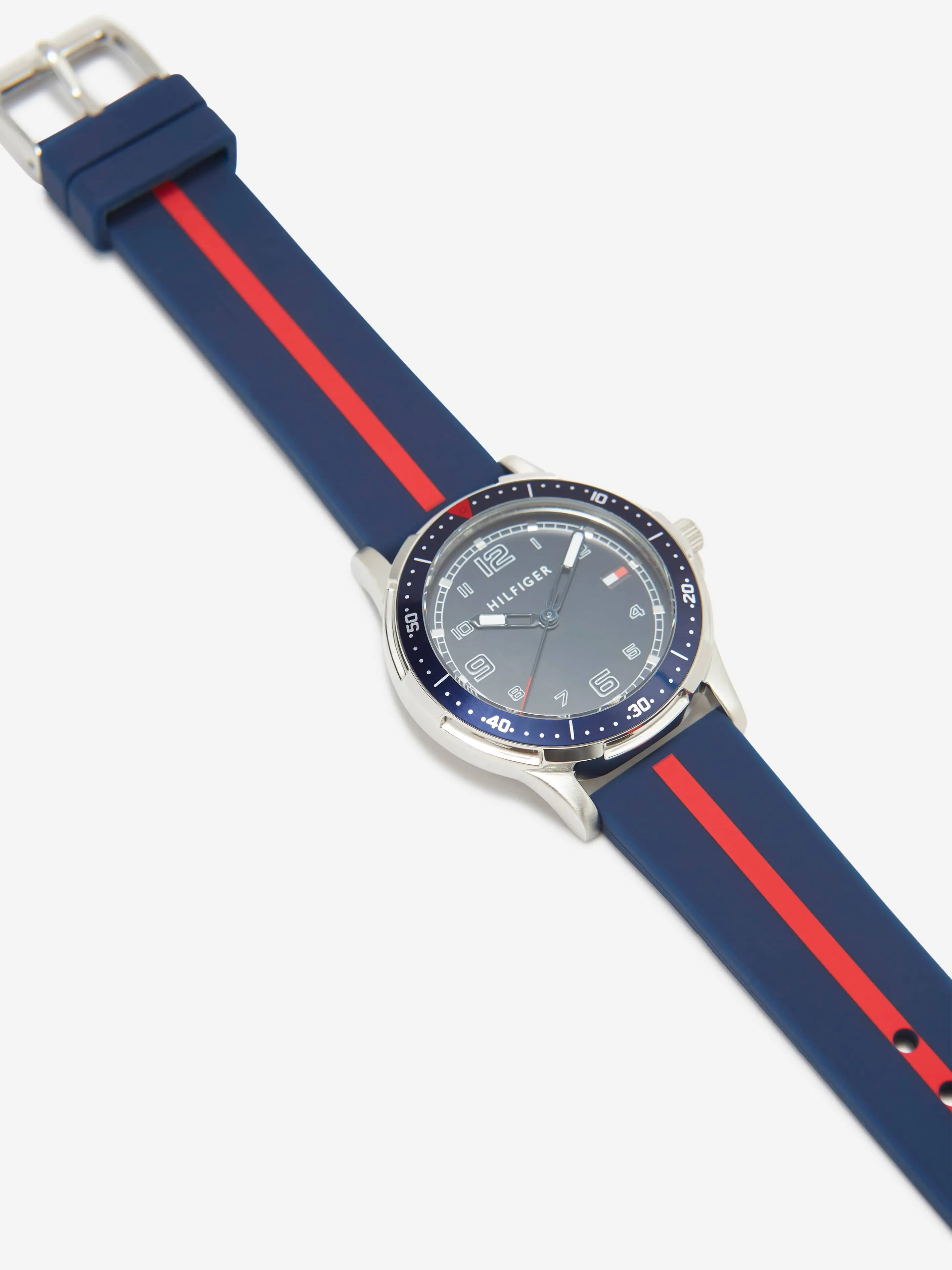 Tommy Hilfiger Boys Logo Strap Watch in Navy (34mm)