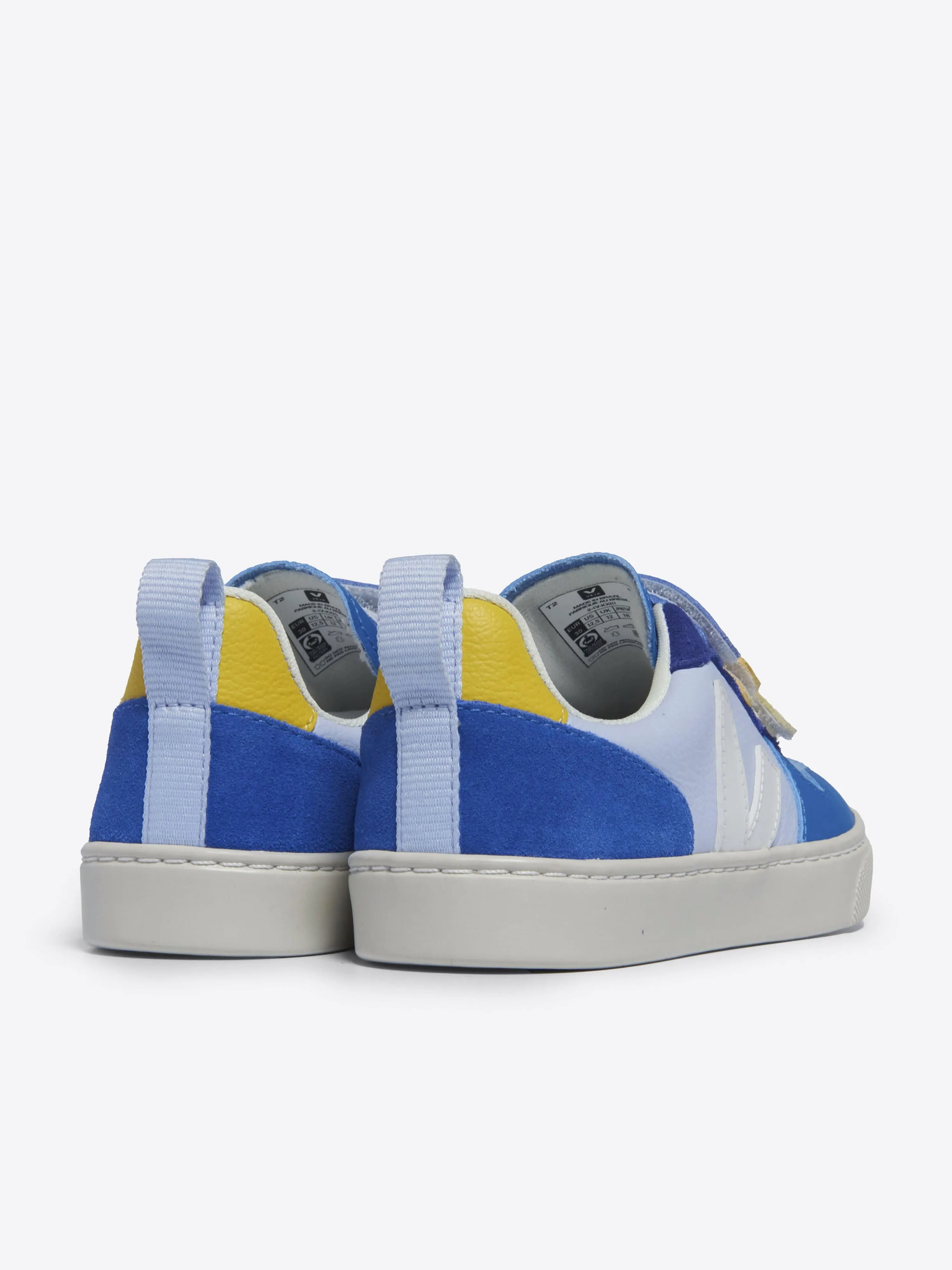 Veja Boys V-10 ChromeFree Leather Trainers in Multicolour